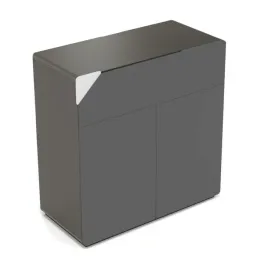 komoda-wysoka-timoore-beep-bialy-grafitowy-z-szuflada-push-open