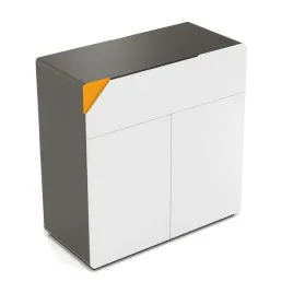 komoda-wysoka-timoore-beep-pomaranczowy-popielaty-z-szuflada-push-open