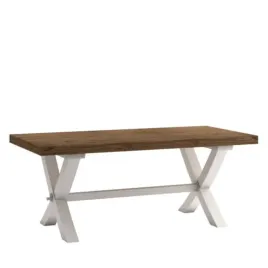 stol-drewniany-provance-199x95-cm-bialy-postarzany-ciemny-dab-do-jadalni