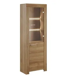 witryna-wysoka-verniro-meble-sky-70-cm-dab-riviera-2-drzwi-oswietlenie