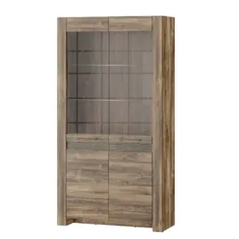 witryna-stojaca-szynaka-meble-belveder-102-cm-dab-stirling-przeszklona