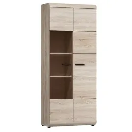 witryna-stojaca-link-80-cm-przeszklona-do-salonu-kolor-dab-sonoma