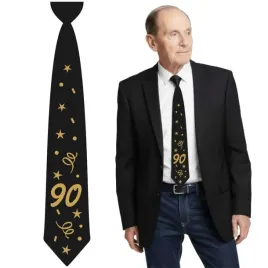 krawat-90-urodziny-glamour-birthday-czarny-43-cm
