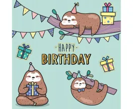 kartka-urodzinowa-z-koperta-leniwce-happy-birthday-15x15-cm