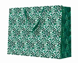 torebka-prezentowa-zielone-liscie-33x26x13-cm-1-szt