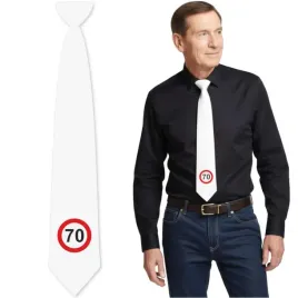 krawat-70-urodziny-traffic-birthday-bialy-43-cm