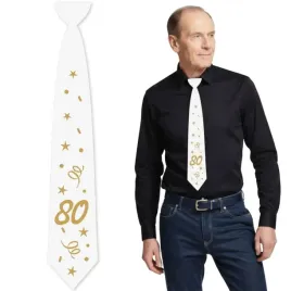 krawat-80-urodziny-glamour-birthday-bialy-43-cm