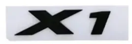 bmw-x1-czarny-matowy-emblemat-logo-napis-naklejka