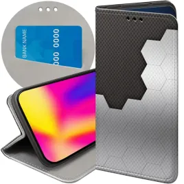 etui-z-klapka-do-samsung-galaxy-a17-wzory-szare-metallic-grey-futeral-case