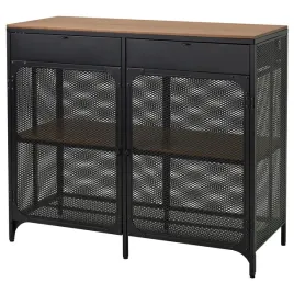 ikea-fjallbo-kredens-czarny-111x47x95-cm