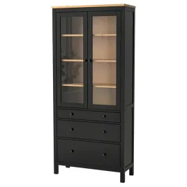 ikea-hemnes-witryna-z-3-szufladami-90x197-cm-czarnybraz