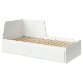ikea-flekke-rama-lezanki-z-2-szufladami-bialy-80x200-cm
