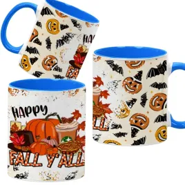 kubek-330ml-niebieski-jesienne-wzory-dynie-cozy-fall-pumpkin-spice