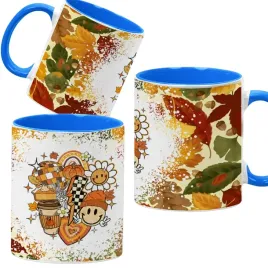 kubek-330ml-niebieski-jesienne-wzory-dynie-cozy-fall-pumpkin-spice