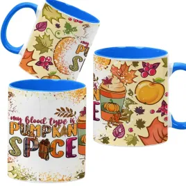 kubek-330ml-niebieski-jesienne-wzory-dynie-cozy-fall-pumpkin-spice