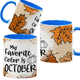kubek-330ml-niebieski-jesienne-wzory-dynie-cozy-fall-pumpkin-spice