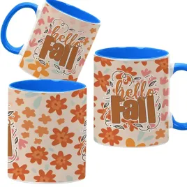 kubek-330ml-niebieski-jesienne-wzory-dynie-cozy-fall-pumpkin-spice