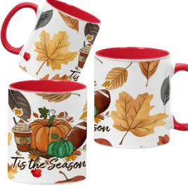 kubek-330ml-czerwony-jesienne-wzory-dynie-cozy-fall-pumpkin-spice