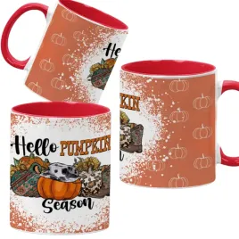 kubek-330ml-czerwony-jesienne-wzory-dynie-cozy-fall-pumpkin-spice
