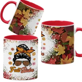 kubek-330ml-czerwony-jesienne-wzory-dynie-cozy-fall-pumpkin-spice