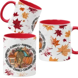 kubek-330ml-czerwony-jesienne-wzory-dynie-cozy-fall-pumpkin-spice