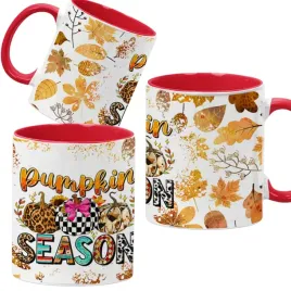 kubek-330ml-czerwony-jesienne-wzory-dynie-cozy-fall-pumpkin-spice