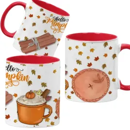 kubek-330ml-czerwony-jesienne-wzory-dynie-cozy-fall-pumpkin-spice