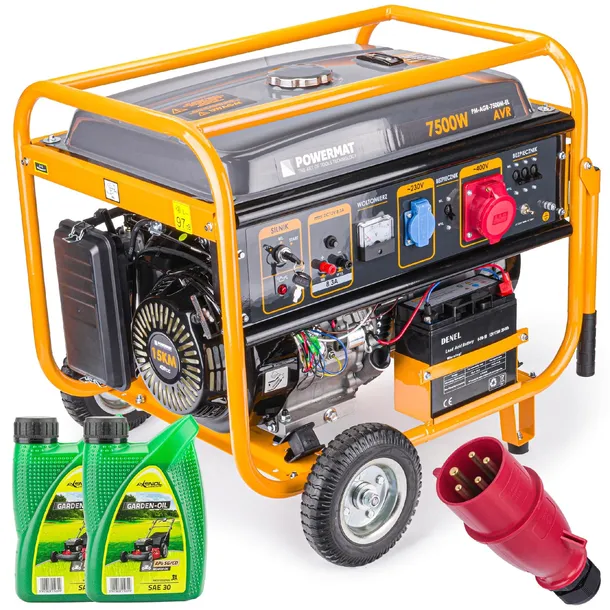 Agregat PRĄDOTWÓRCZY Generator PRĄDU 7500W 230V 400V AVR 15HP