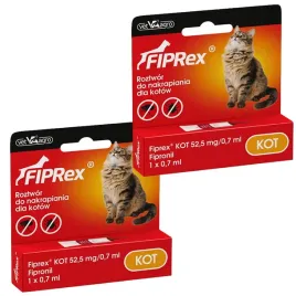 fiprex-krople-na-pchly-kleszcze-dla-kota-2x07ml-ochrona-na-60-dni