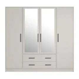 szafa-uchylna-meblar-smart-200-cm-kaszmir-z-lustrem-matowa-2-szuflady