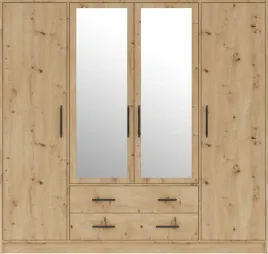 szafa-uchylna-meblar-smart-200-cm-dab-artisan-z-lustrem-2-szuflady