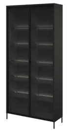 witryna-przeszklona-lenart-trend-92-cm-196-cm-2-drzwi-stojaca-czarna
