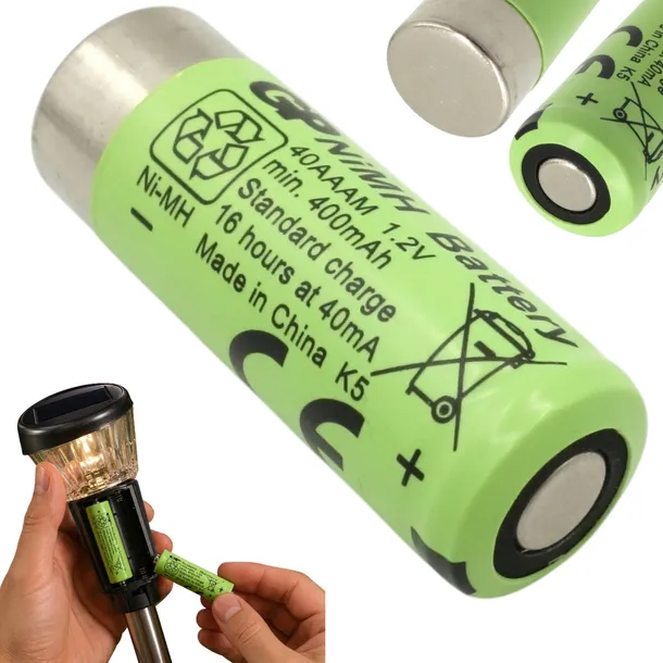 Akumulator GP Ni-MH 2/3AAA 1.2V 400mAh do lampek solarnych i pakietów