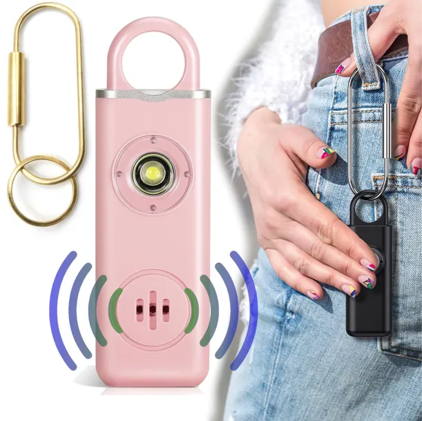 PROFESIONALNY ALARM OSOBISTY DLA KOBIET, DZIECI, SENIORÓW Z LATARKĄ 130dB