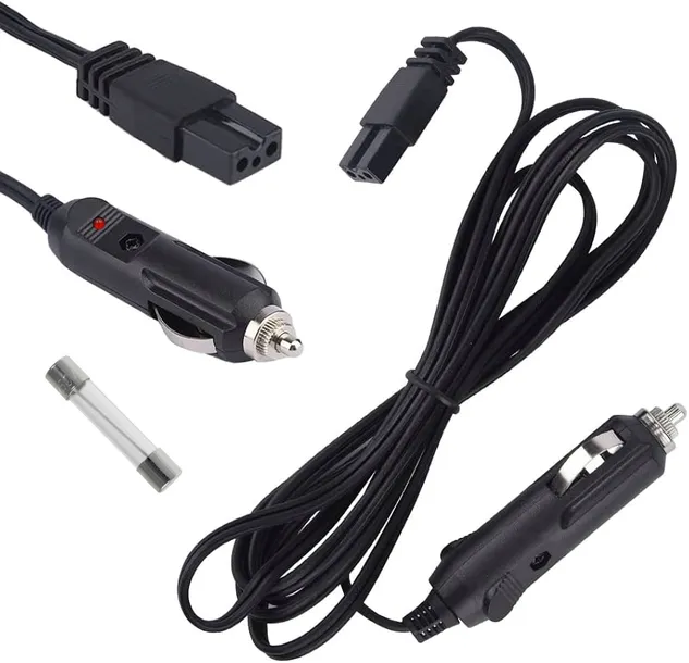 KABEL 12V 24V 4m PRZEWÓD DO LODÓWKI TURYSTYCZNEJ Z KONTROLKĄ LED SOLIDNY