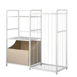 regal-na-zabawki-dla-dzieci-2-poziomy-kosz-organizer-ksiazki-pluszaki-bialy