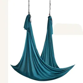 hamak-aerial-yoga-5m-z-osprzetem-100gsm-nylon-do-treningu-zielona
