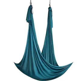 hamak-aerial-yoga-10m-z-osprzetem-100gsm-nylon-do-treningu-zielona
