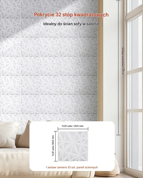 panele-scienne-3d-biale-diamenty-2-97-m-dlugosc-30-cm