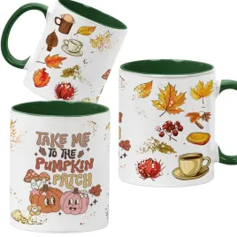 kubek-ciemno-zielony-jesienne-wzory-dynie-cozy-fall-pumpkin-spice
