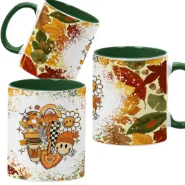 kubek-ciemno-zielony-jesienne-wzory-dynie-cozy-fall-pumpkin-spice