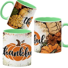 kubek-ceramiczny-330ml-zielony-jesienne-wzory-dynie-cozy-fall-pumpkin-spice