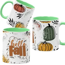 kubek-ceramiczny-330ml-zielony-jesienne-wzory-dynie-cozy-fall-pumpkin-spice