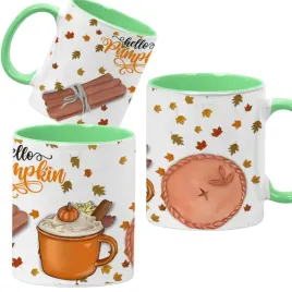 kubek-ceramiczny-330ml-zielony-jesienne-wzory-dynie-cozy-fall-pumpkin-spice