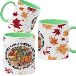 kubek-ceramiczny-330ml-zielony-jesienne-wzory-dynie-cozy-fall-pumpkin-spice