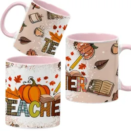 kubek-ceramiczny-330ml-rozowy-jesienne-wzory-dynie-cozy-fall-pumpkin-spice