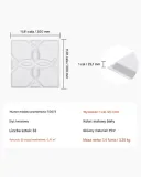 panele-scienne-3d-biale-kwiaty-2-97-m-stan-nowy