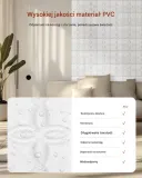 panele-scienne-3d-biale-kwiaty-2-97-m-material-pcv