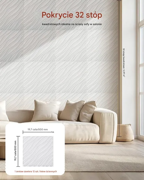 panele-scienne-3d-biale-fale-2-97-m-dlugosc-50-cm