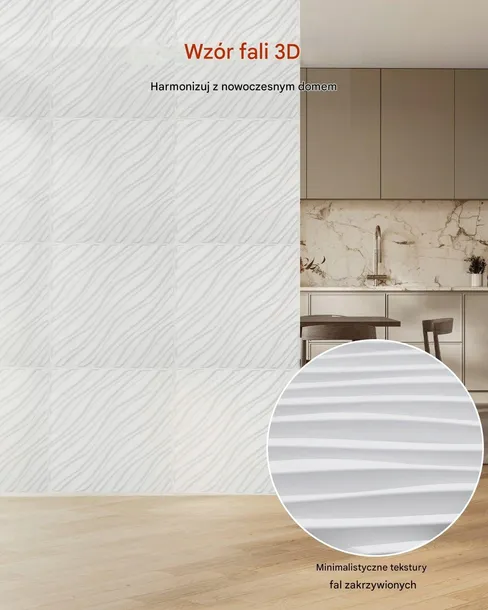 panele-scienne-3d-biale-fale-2-97-m-szerokosc-produktu-50-cm